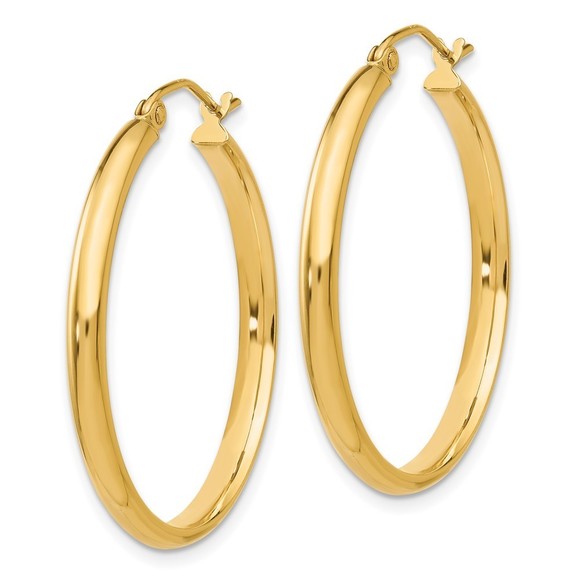 14k Polished Hoop Earring - Picture 4 of 4